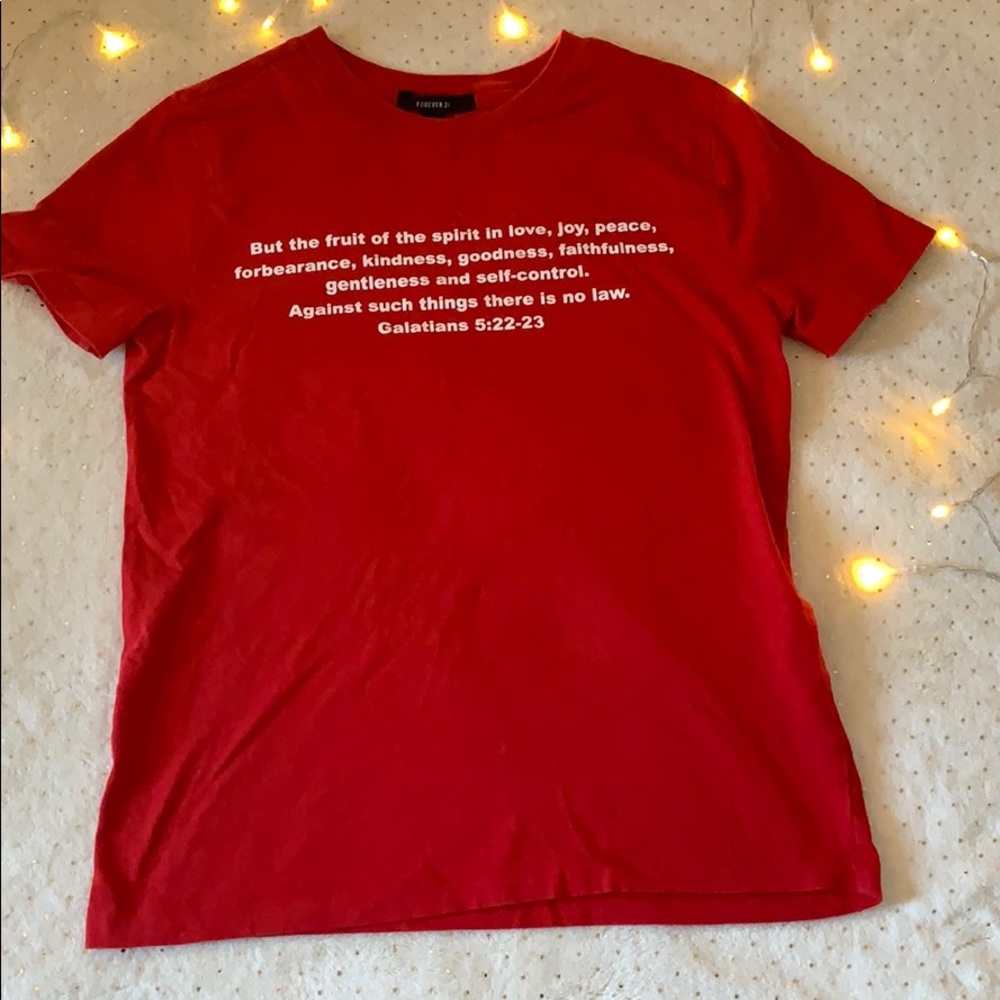 Forever 21 Bible verse shirt